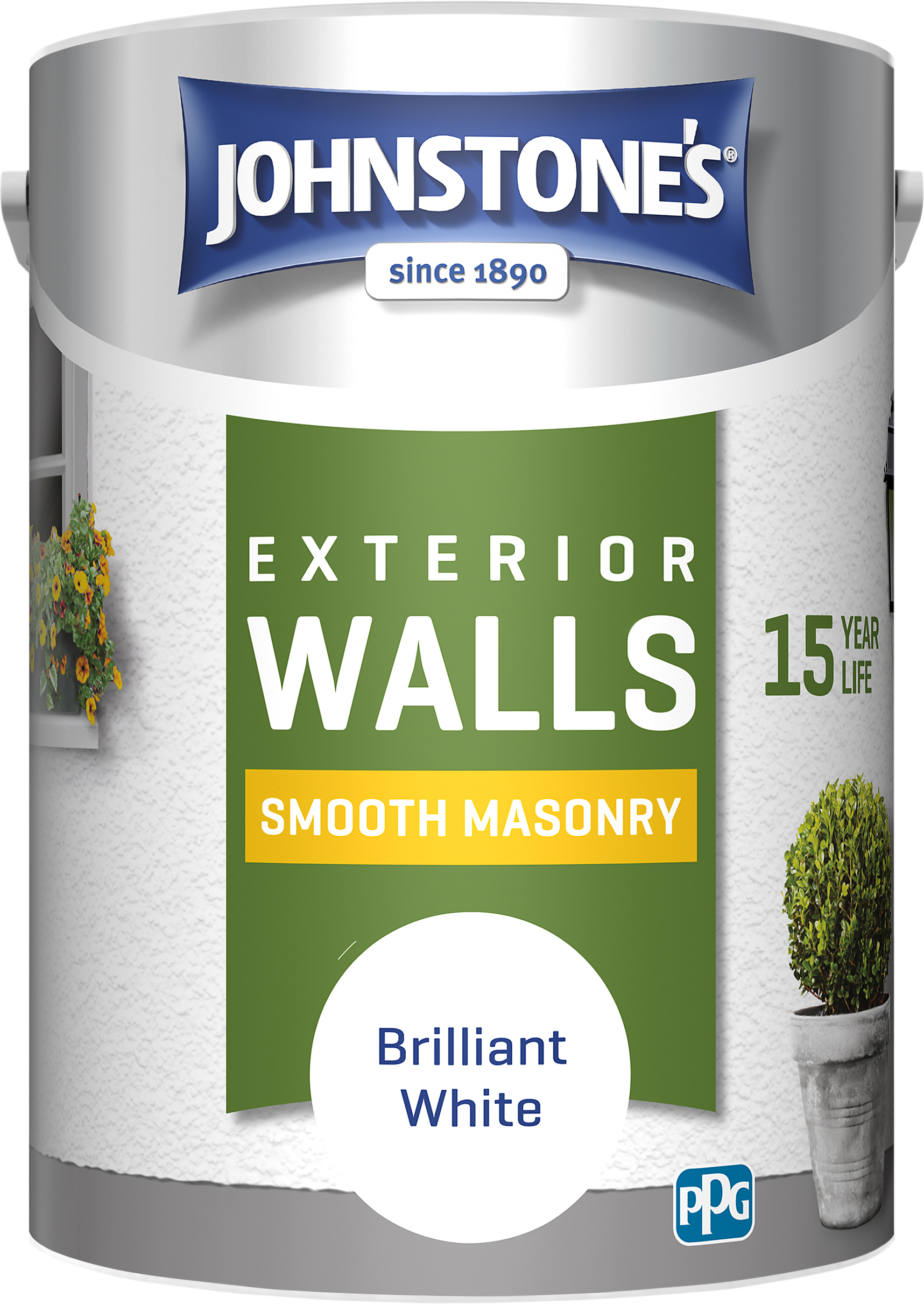 Johnstones Exterior Walls Smooth Masonry in Brilliant White
