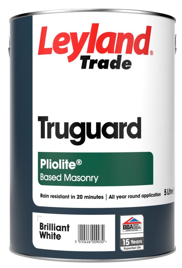 Leyland Trade Pliolite Based Masonry-Paint-Brilliant White-5L
