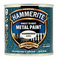 Hammerite Direct to Rust Metal Paint in Hammered White