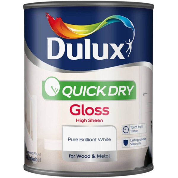 Dulux Quick Dry Gloss High Sheen Pure Brilliant White
